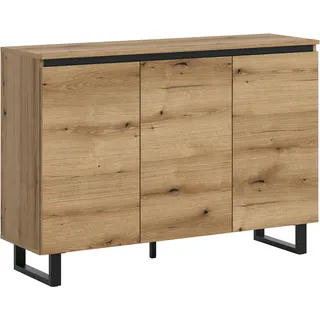 VCM Sideboard Tomasa 120 x 84 cm Schwarz
