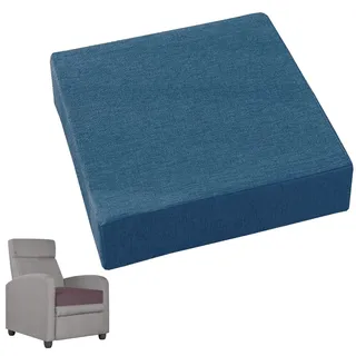 ELYSYSRL Stuhlkissen 40x40 45x45 50x50 35x35 Grau/Blau/Beige Gartenstuhl Sitzkissen mit Reißverschluss Waschbar Weiches Esszimmerstuhlkissen(Dunkelblau,35x35cmx3cm Thick)