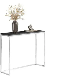 Lookway Konsolentisch MODERN II GRIGIA CHROM 80/100 cm (1x Konsole), Breite 80/100 cm, Höhe: 80 cm, Tiefe: 30 cm schwarz 100 cm x 80 cm x 30 cm
