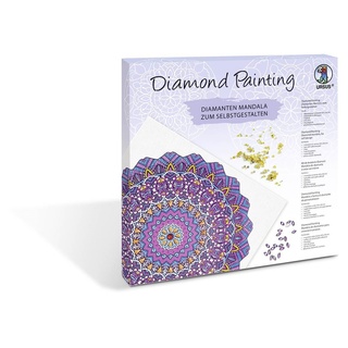 URSUS Erwachsenen Bastelsets Diamond Painting Diamanten Mandala lila/pink/blau (Set 8)
