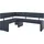 Strukturstoff langer Schenkel rechts 190 x 90 x 140 cm dunkelblau