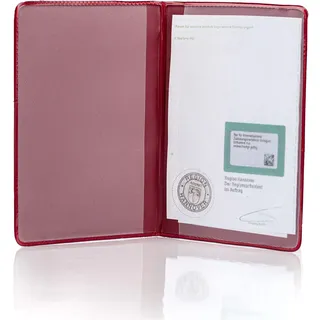 CreativDesign KFZ Schein Schutzhülle PVC 2 Fächer Etui Mappe viele Farben Kartenhülle Fahrzeugschein Hülle Made in Germany ... (Bordeaux)
