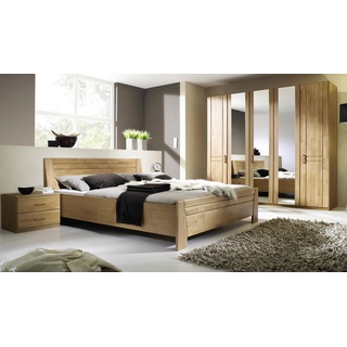 Schlafzimmer-Set RAUCH "Sitara" Schlafzimmermöbel-Sets Gr. mit 5-türigen Kleiderschrank, beige (erle natur) Komplett Schlafzimmer