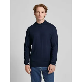 Scotch & Soda Strickpullover mit Stehkragen Modell CORE Dunkelblau, M