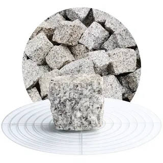Schicker Mineral Granit Pflastersteine hellgrau 5x5x5 cm 25 kg