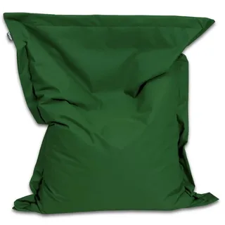 BuBiBag Sitzsack 100x70 cm mit Füllung – Handgefertigt – Bean Bag Indoor & Outdoor – Bodenkissen Liegekissen Kinder & Jugendliche – wasserabweisend bequem – Dunkelgrün