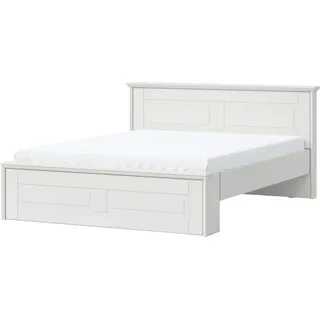 OTTO home Bettgestell OTTO HOME "Evergreen, UV lackiertes MDF, FSC-zertifiziert, Made in Europe", weiß (elfenbein weiß, elfenbein weiß, elfenbein weiß), B:177cm H:93cm L:219cm, Betten, Bettgestell, Holzbett im klassischen Landhaus Stil, 160x200cm Liegefläche