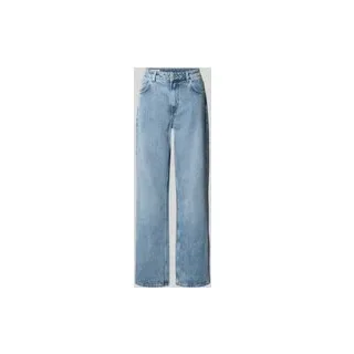 Wide Leg Jeans im 5-Pocket-Design, Hellblau Melange, 27