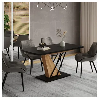 Vicco Fenaro 120 x 80 cm Schwarz/Goldkraft Eiche