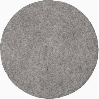 Wollteppich Carl Filzteppich, myfelt, 100% reiner Schurwolle, grau-meliert, rund Ø 180 cm