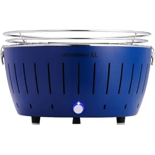 LotusGrill XL Tiefblau G435 der raucharme Holzkohlegrill/Tischgrill mit USB-Anschluß