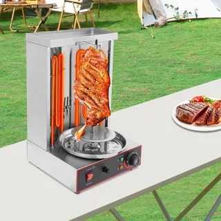 3000w 2 Brenner Kebap Grill Gyrosgrill Tischgrill Elektro Dönergrill Döner