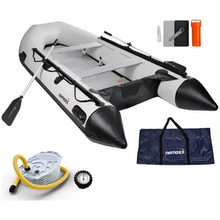 Nemaxx Schlauchboot 380 cm für 6 Personen Sportboot, Ruderboot Aluboden