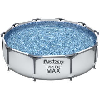 Bestway® Steel Pro MAXTM Frame Pool ohne Pumpe Ø 305 x 76 cm, lichtgrau, rund