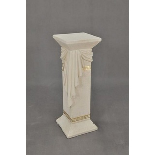 JVmoebel Skulptur »Medusa Säule Römische Säulen Marmor Skulptur Figur Deko Dekoration« beige