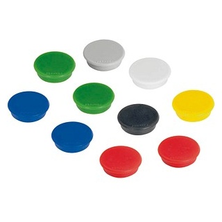 10 FRANKEN Haftmagnet Magnet farbsortiert Ø 1,27 cm