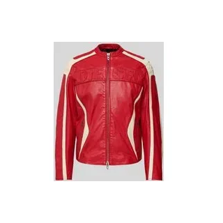 Regular Fit Jacke in Leder-Optik, Rot, 54