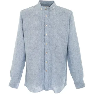 Almsach Langarmhemd Blau M