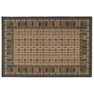THEKO Saharna Wollteppich 120 x 145 cm Blau/Mehrfarbig