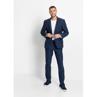 bonprix Anzug Slim Fit (2-tlg.Set), blau, Gr.64, Modischer 2teiliger Anzug bestehend aus Sakko und Hose