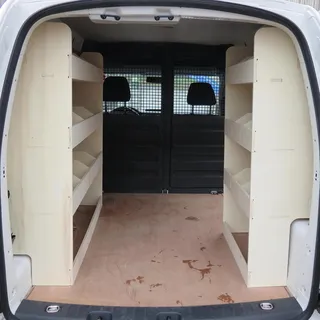 Vanify - Kompatibel mit Volkswagen Caddy L1 2003-20 Fahrzeugeinrichtung Fahrzeugregale, doppelte Regale hinten