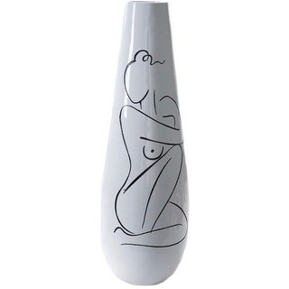 DKD Home Decor Vase Abstrakt Weiß modernes Harz (31,5 x 31,5 x 95,5 cm) (Referenz: S3020498)