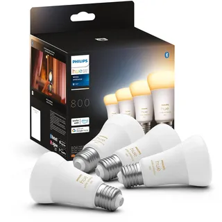 Philips Hue White Ambiance E27 6W, 4er-Pack (929002489804)