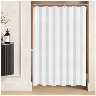 LuxusKollektion Duschvorhang Duschvorhang 150x180cm Reinweiß, Antischimmel Wasserabweisend Textil weiß