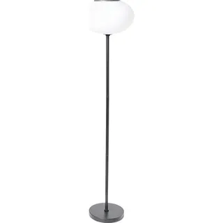 BELIANI LED Solar Stehlampe Schwarz Kunststoff u. Metall Wiederaufladbar 121 cm Hoch Modern Außenleuchte Outdoor Garten Solarlampe Gartenlampe - Weiß/Schwarz