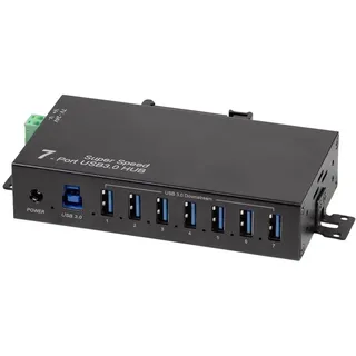 Logilink USB-Hub UA0444 7-Port Industrie - Schwarz