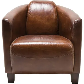 Kare Sessel Cigar Lounge Leder 76948 76948 x 0 x 0 cm Braun mit Kissen