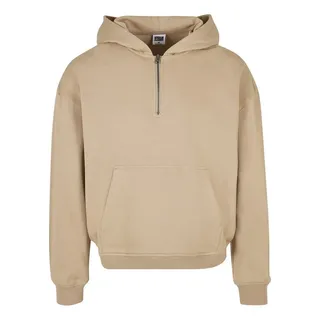 URBAN CLASSICS Boxy Reißverschlusspullover Unionbeige L