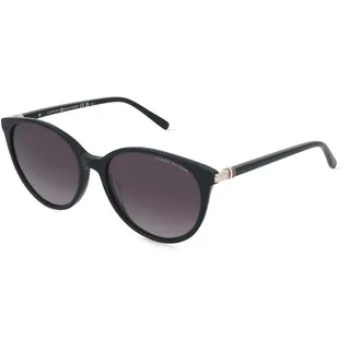 Tommy Hilfiger TH 2350/S Damen-Sonnenbrille Vollrand Panto Acetat-Gestell, schwarz