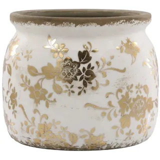 Chic Antique Melun Übertopf Anniversary Bauchig, H13/Ø 15,5 cm gold