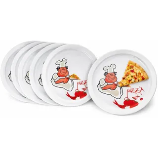6er Set Alberto Pizzateller Ø30,5cm 6 Personen XL-Teller Platte groß Pizzabäcker