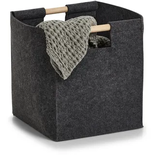 Zeller Aufbewahrungskorb 30 x 30 x 35 cm 1-tlg. anthrazit