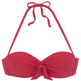 LASCANA Bügel-Bandeau-Bikini-Top Damen rot Gr.34 Cup A