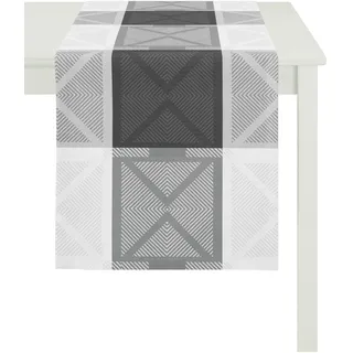Apelt Läufer, Polyester, Weiß/grau, 44 x 140 x 0.5 cm