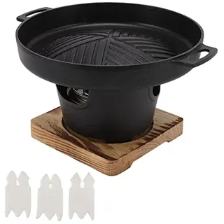 Cocoarm Rauchfreier Tischgrill, Tragbarer Mini-BBQ-Grill, Aluminiumlegierung, Innen-BBQ-Grill, Rauchfreier Einzelgrill, Japanische Mini-Holzkohlegrills (HN-BBQ18D)