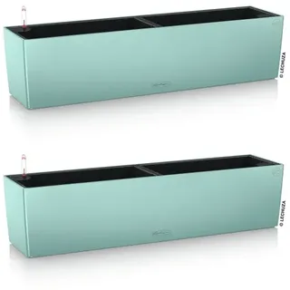 LECHUZA® Blumenkasten BALCONERA Color 80 Pastellgrün All-in-One x 2