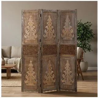Homestyle4u Paravent in Braun 120x170 cm 1890,