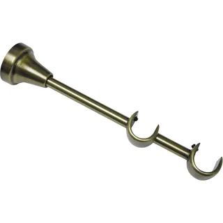 GARDINIA Vorhangstange offen 2-läufig Ø 19 mm 240 cm Messing-Antik