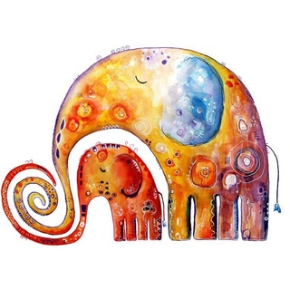 Wall-Art Wandtattoo Elefanten Familie Geborgenheit (1 St), selbstklebend, entfernbar bunt 20 cm x 15 cm x 0,1 cm