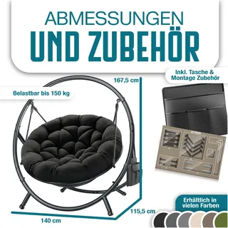 Kesser Hängesessel Bali schwarz