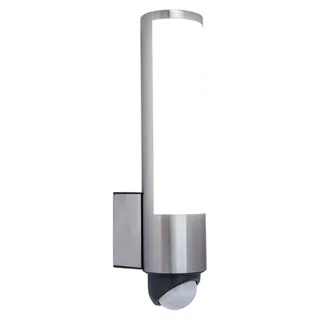 Lutec Außenwandleuchte Aluminium 34,5 cm inkl. Bewegungsmelder silber