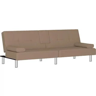 vidaXL Schlafsofa, Cappuccino, Leder, Rechteckig, 200x70x89 cm, Wohnzimmer, Sofas & Couches, Sofas