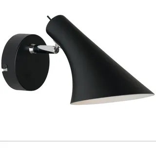 Leselampe Wand Wandlampe mit Schalter Leuchte f. Steckdose schwarz skandinavisch