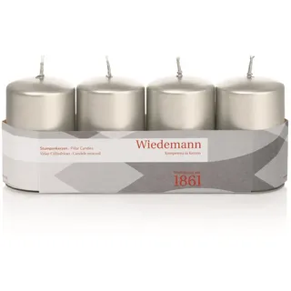 Wiedemann Alpedia Stumpenkerze 80 x 50 mm 4 St. silber