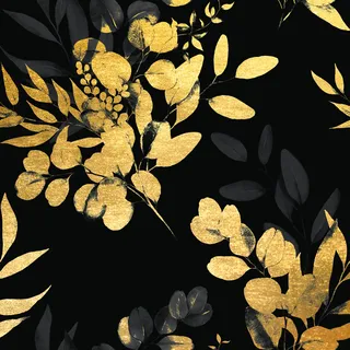 Acrylglasbild LEONIQUE "Eukalyptus - Acrylbilder mit Blattgold veredelt" Bilder Gr. B/H: 50 cm x 50 cm, Acrylglasbild mit Blattgold, 1 St., goldfarben (gold) Acrylglasbilder Goldveredelung, Handgearbeitet, Gerahmt, Edel