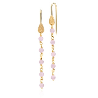 Boheme Long Pink Earrings - Vergoldet-Silber Sterling 925 / 45 - Onesize - Sistie